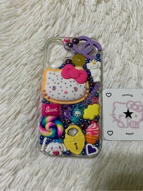 Handmade iPhone 16 Junk Case Hello Kitty Sanrio Colorful Kawaii Y2K